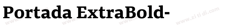 Portada ExtraBold字体转换